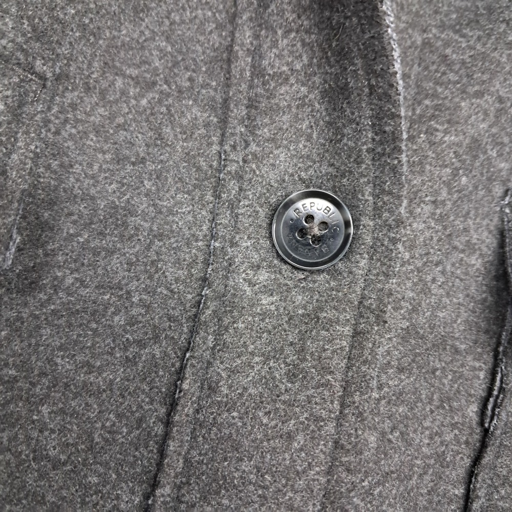 Banana Republic Dark Gray Button-Down Casual Shirt Jacket - Picture 4 of 11